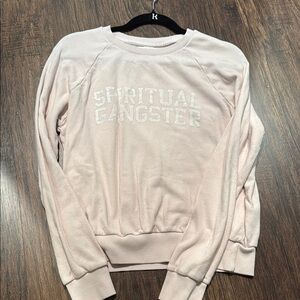 Spiritual Gangster light pink lightweight sweatshirt
